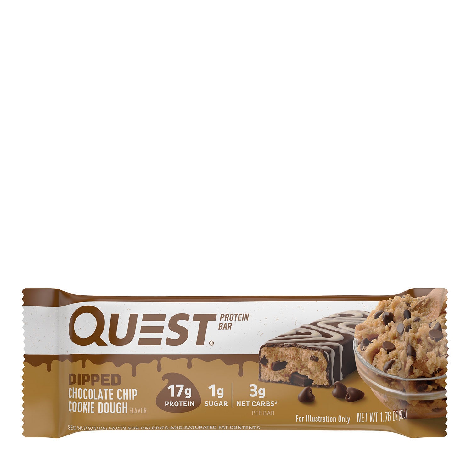 Quest® Protein Bar Dipped Chocolate Chip Cookie Dough 12 Bars